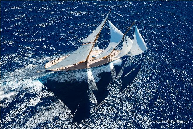 Only one of the beautiful classic schooners that took part in the Big Class Day Sail today - 2016 Superyacht Cup Palma © www.clairematches.com